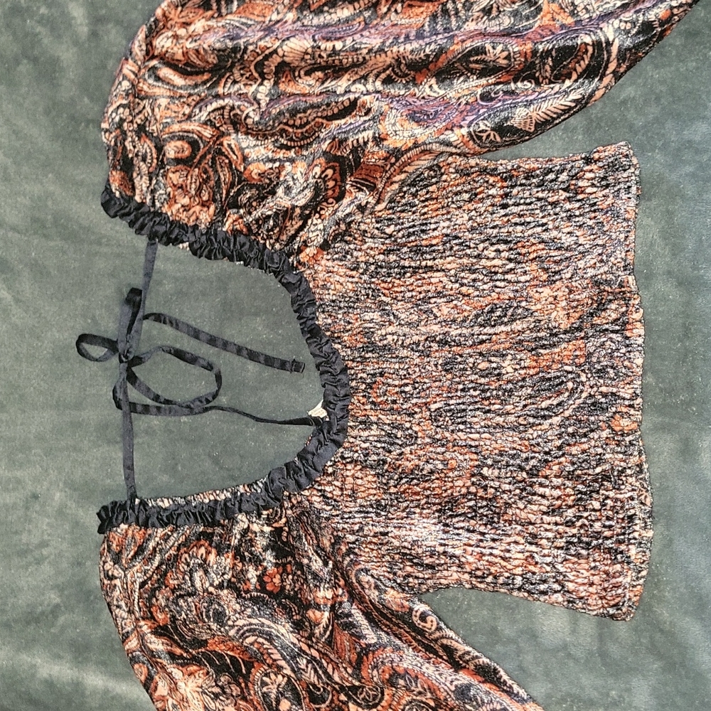🌹NWT🌹FREE PEOPLE Dare Me Velvet  Blouse, sz XS - Picture 5 of 9